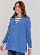 Country Blue Cashmere Kimono