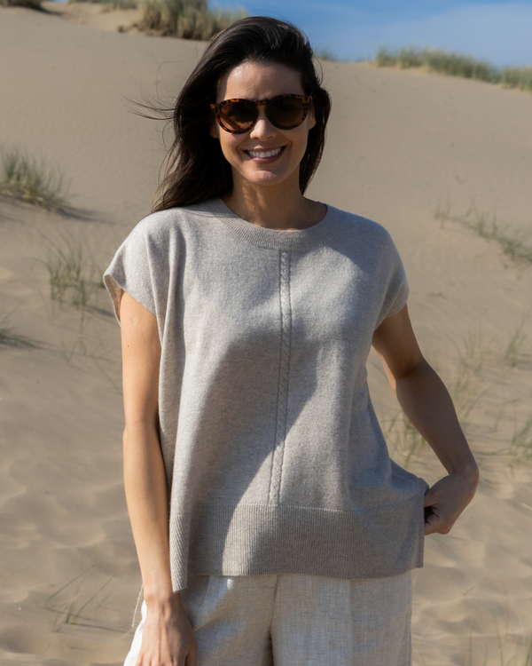 Lily Cashmere Slipover - Chinchilla