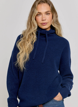 Emma Drawstring Cashmere Jumper - Navy