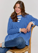 Country Blue Cashmere Kimono