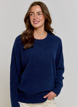 Cashmere Casual Sweatshirt - Navy