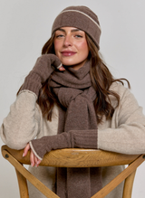 Contrast Trim Cashmere Hat 
