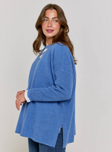 Country Blue Cashmere Kimono