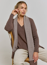 Long Sleeve Cashmere Kimono - Cocoa