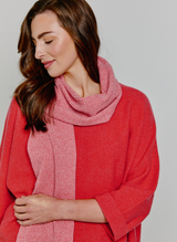 Textured Scarf Coral Rose