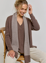 Long Sleeve Cashmere Kimono - Cocoa