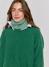 Textured Cashmere Scarf - Botanical Green