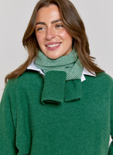 Textured Cashmere Scarf - Botanical Green