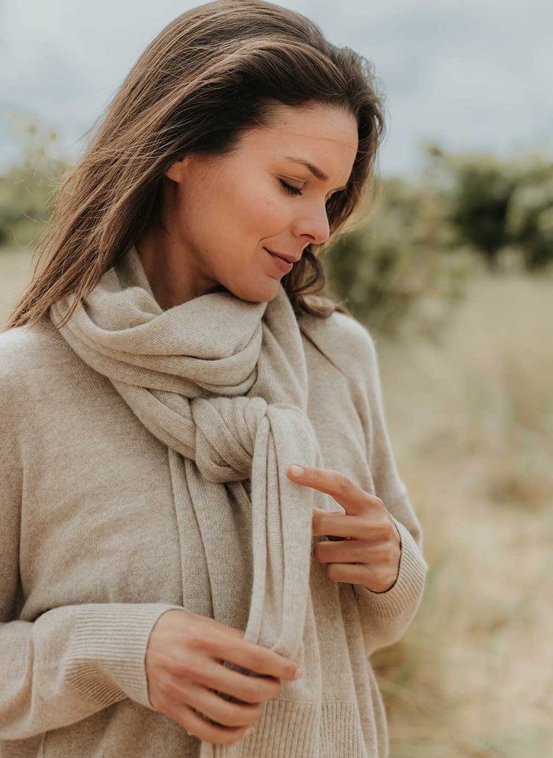 Classic Cashmere Scarf Chinchilla Cashmere Cotton - Main Image