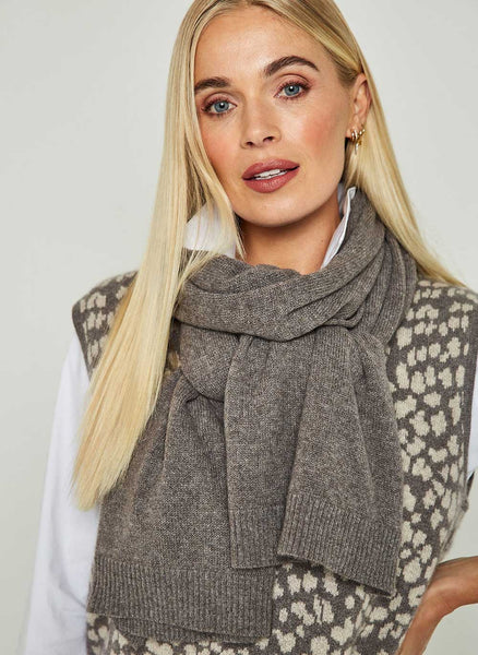 Classic Cashmere Scarf - Taupe | Cashmere & Cotton