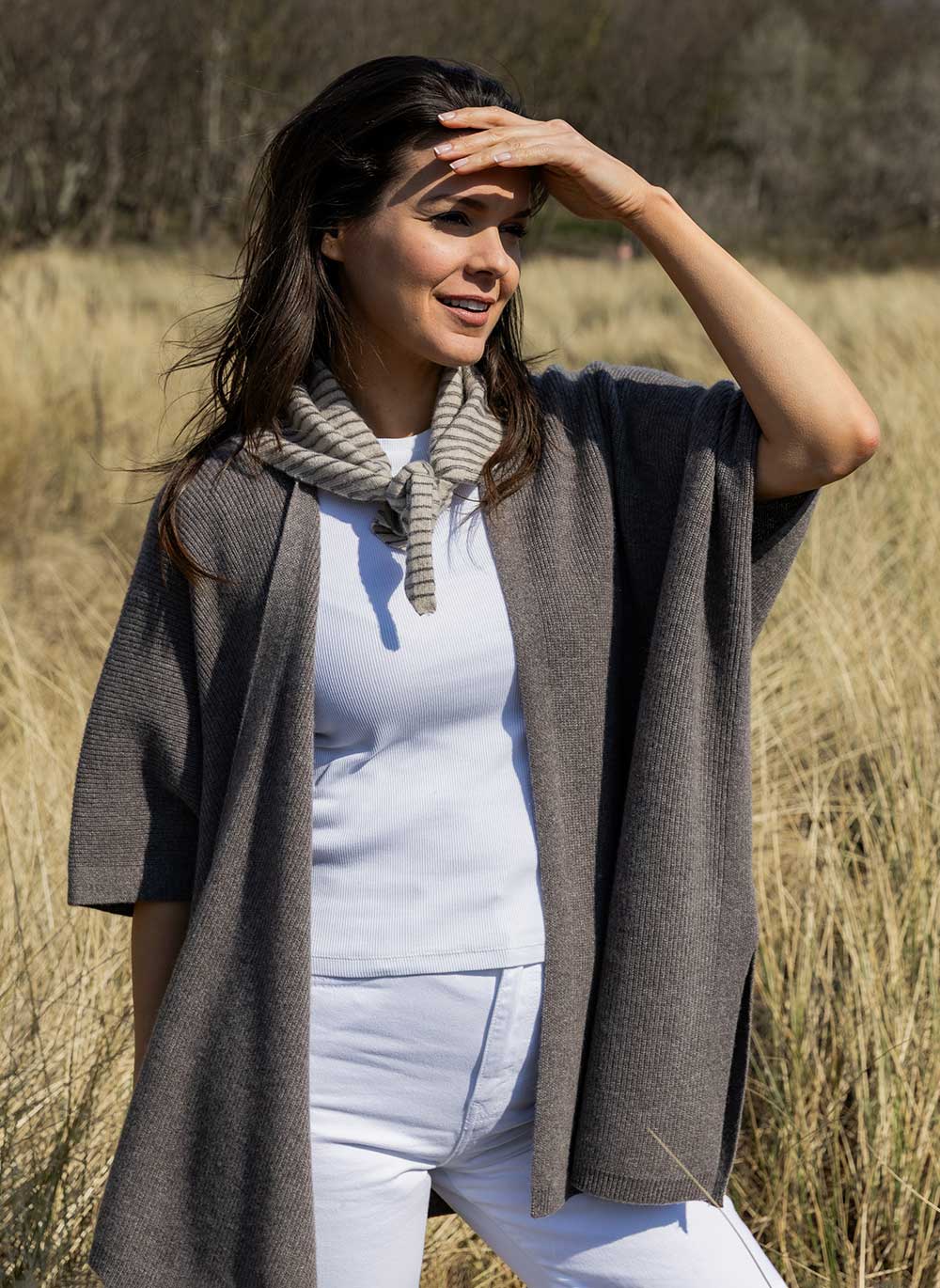 Cashmere Travel Wrap - Taupe | Cashmere & Cotton