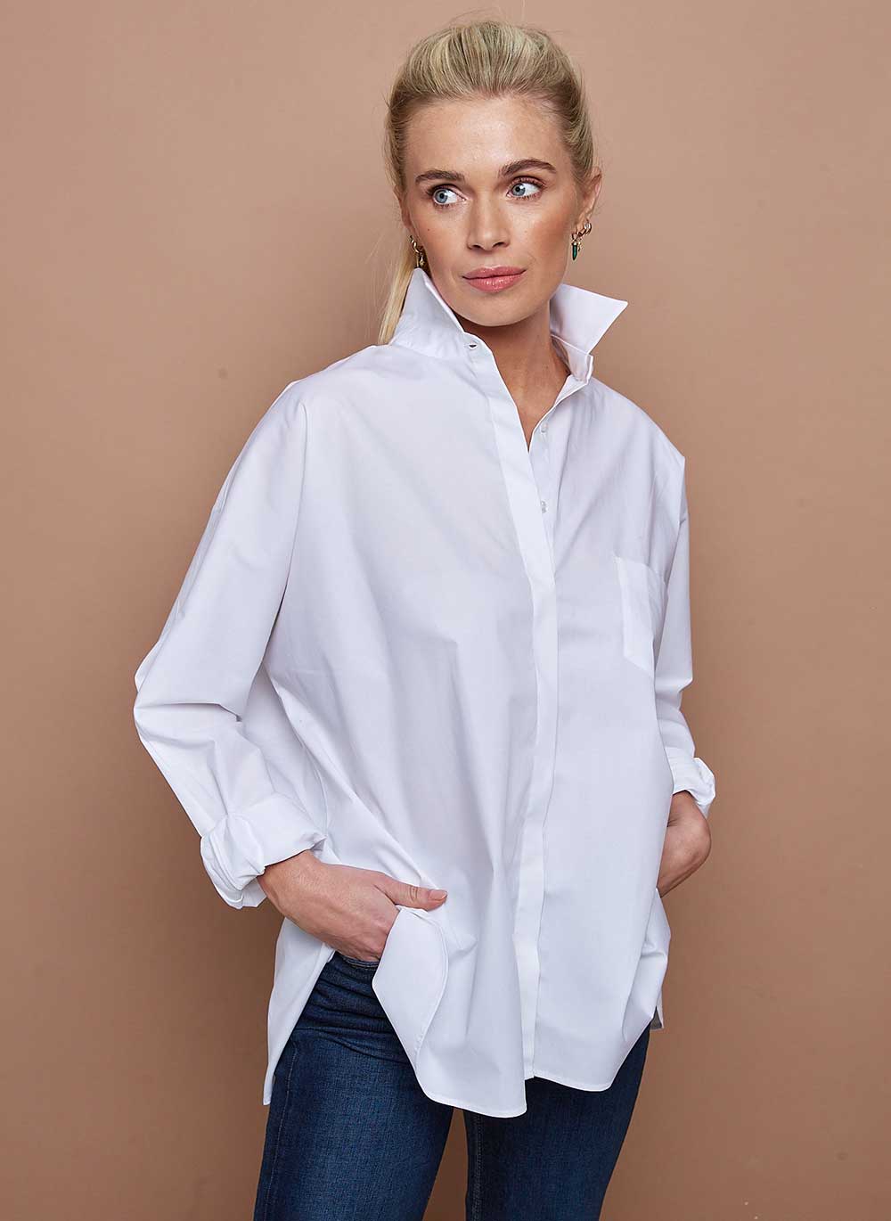 Cotton Oversized Shirt | Shirts & Cashmere & Cotton