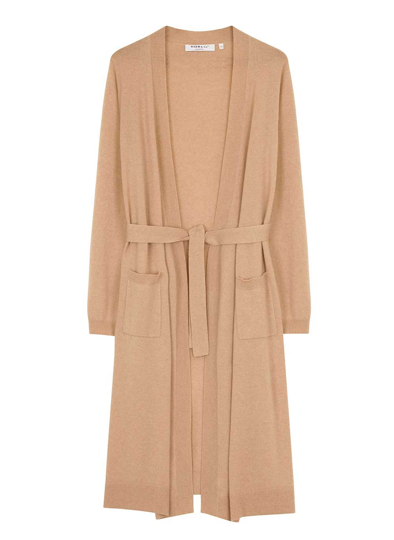 Pure Cashmere Long Robe in Champagne – KIP.